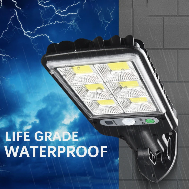 

LED Solar Light Powerful COB Outdoor Solar Lamp Waterproof PIR Motion Sensor Security Lighting For Garden Patio Path Yard Decora