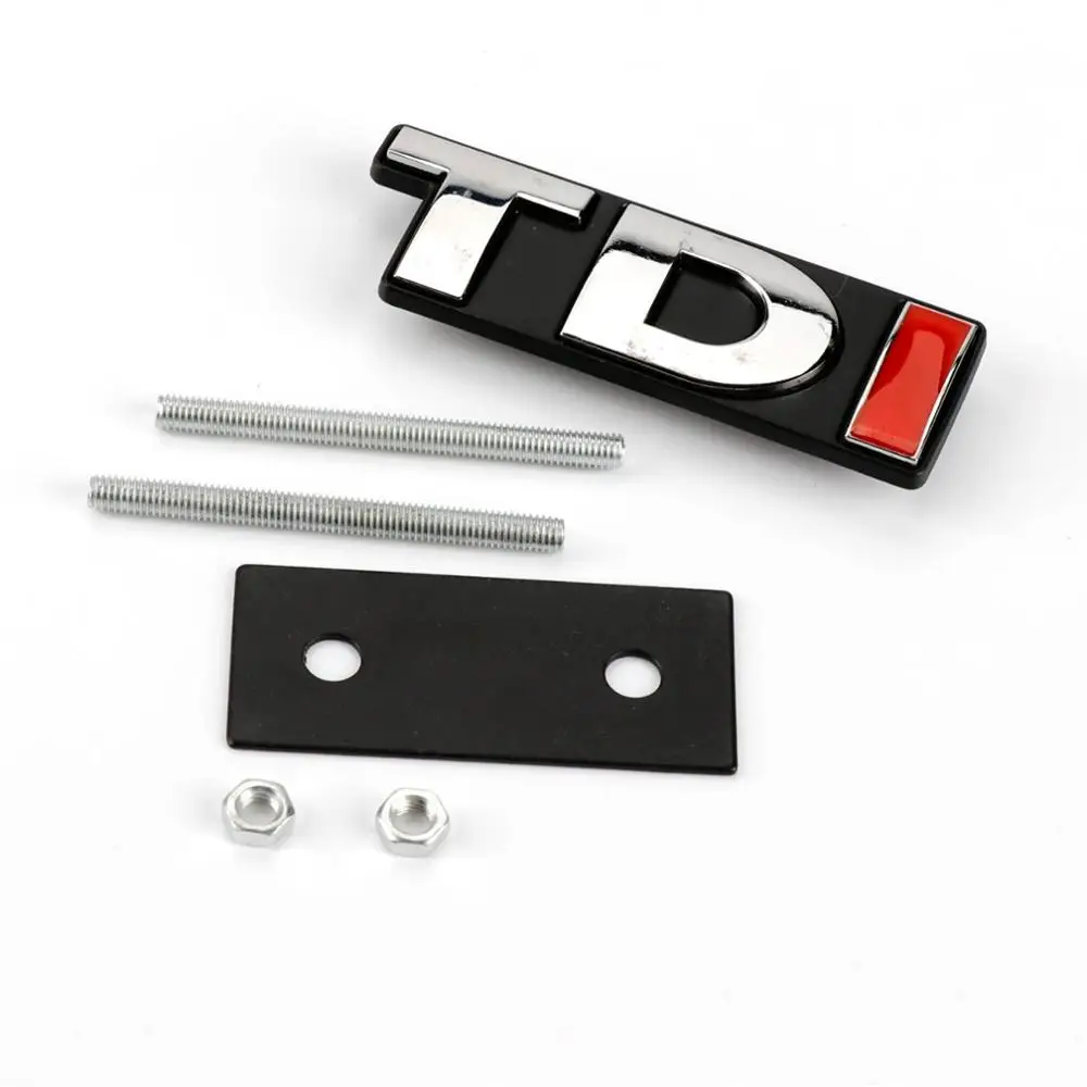 Металлическая 3D Автомобильная передняя решетка TDI эмблема на капот Стайлинг