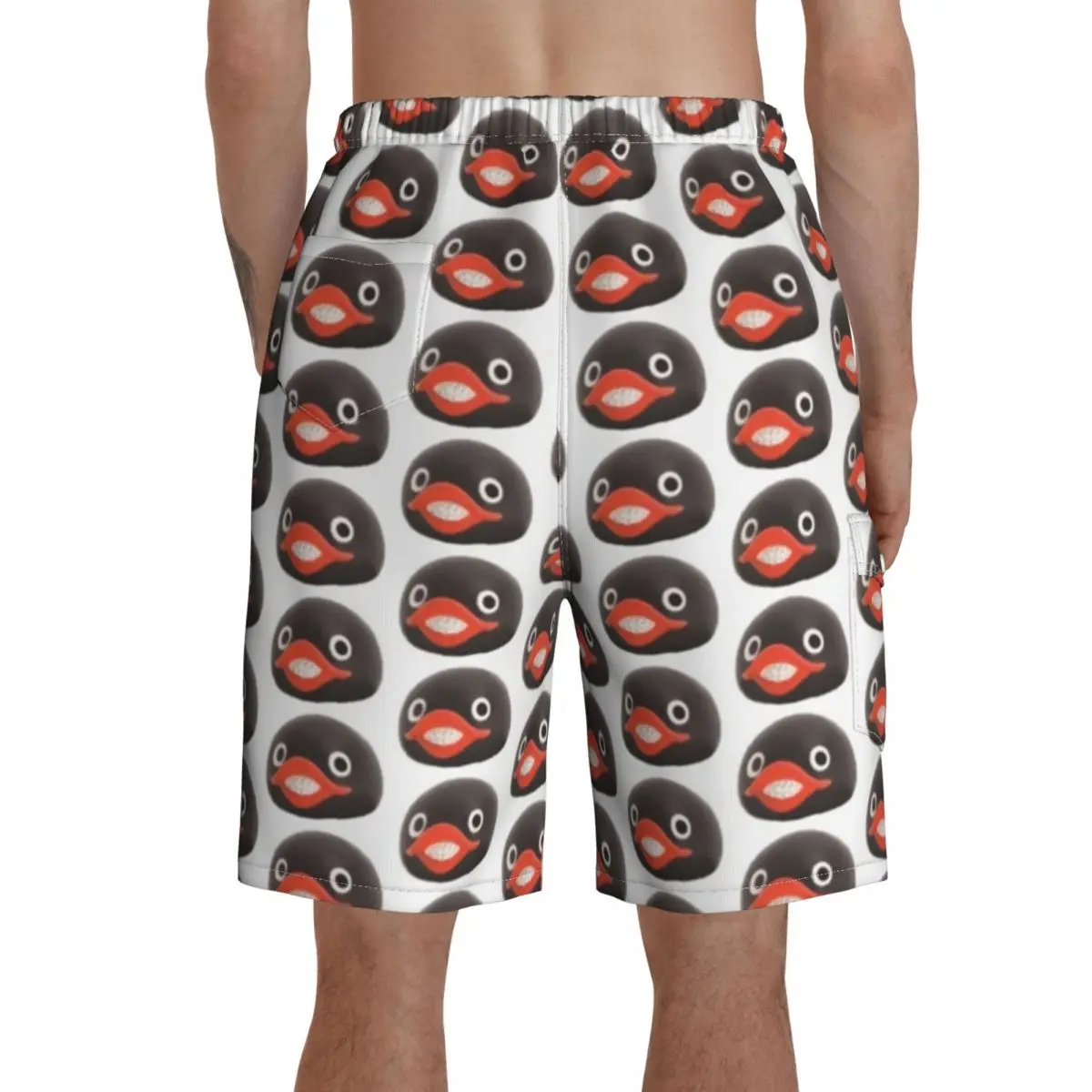 

Pingu Board Shorts Funny Bathing Swimming Trunks Polyester Men Swim Trunks