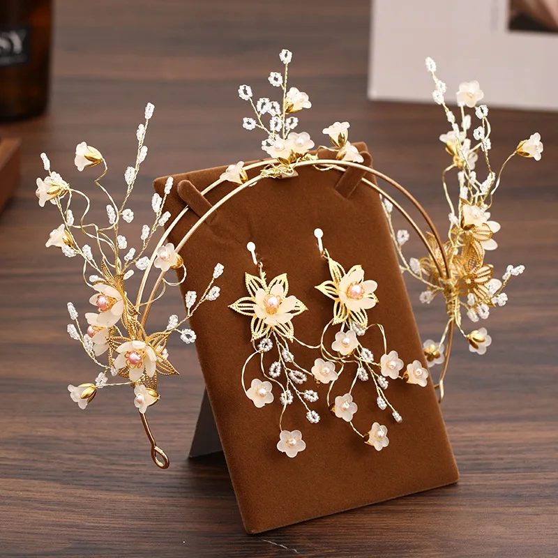 Повязка на голову с жемчугом и кристаллами|Ювелирные наборы для невесты| |