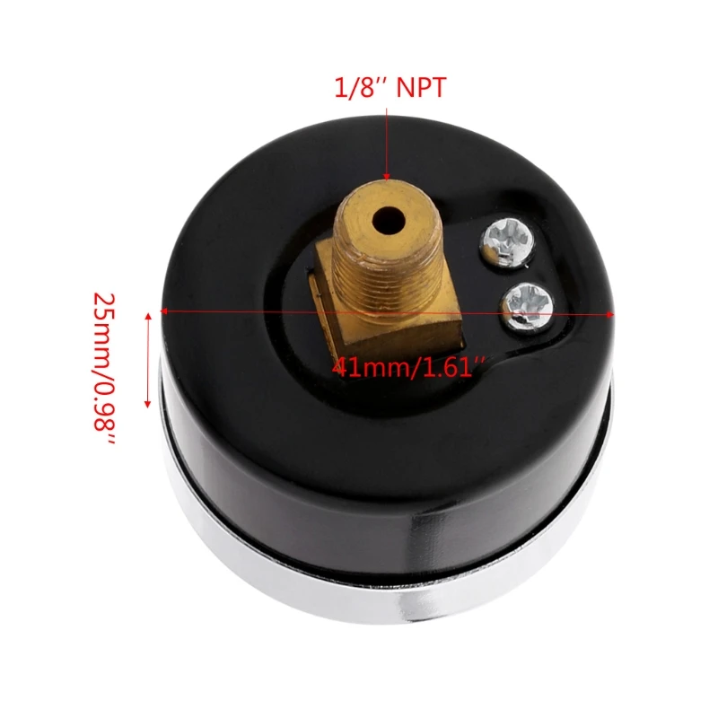 1/8&quot NPT Air Compressor / Hydraulic Pressure Gauge 0-60 PSI Back Mount 1.5&quot Face63HF | Инструменты
