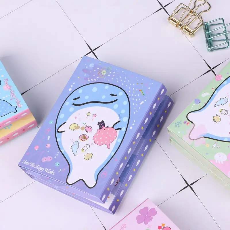 

Cute Happy Whale 6 Folding Memo Pad Sticky Note Memo Notepad Bookmark Stationery