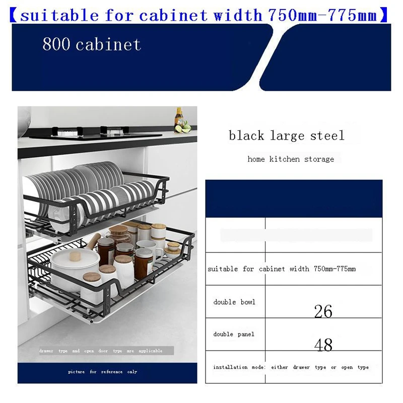 

Alacena Organizar Rangement Cuisine Dish Drainer Pantries Drawer for and Storage Rack Cocina Organizer Kitchen Cabinet Basket