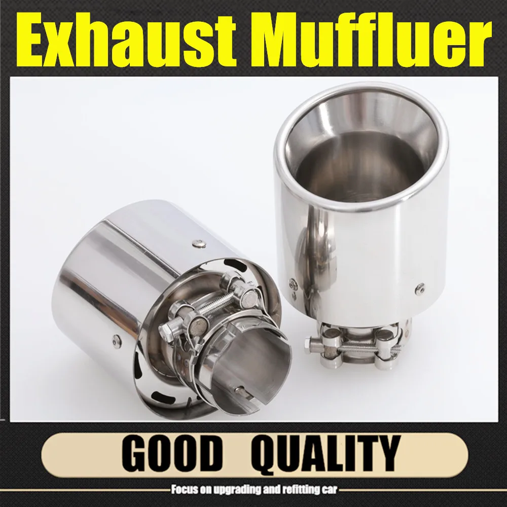 

Универсальный наконечник автомобильного глушителя выхлопной трубы из нержавеющей стали наконечник глушителя автомобильной выхлопной сис...