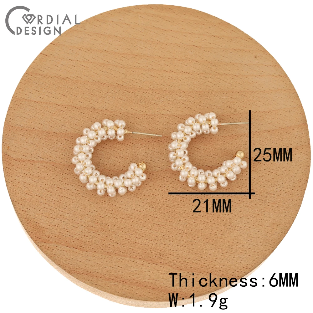 

Cordial Design 30Pcs 21*25MM Crystal Earrings Stud/DIY Jewelry Accessories/Hand Made/Imitation Pearl/Jewelry Findings Components