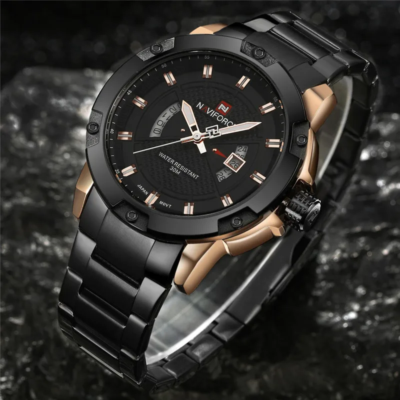 Relogio Masculino NAVIFORCE часы мужские модные повседневные водонепроницаемые кварцевые
