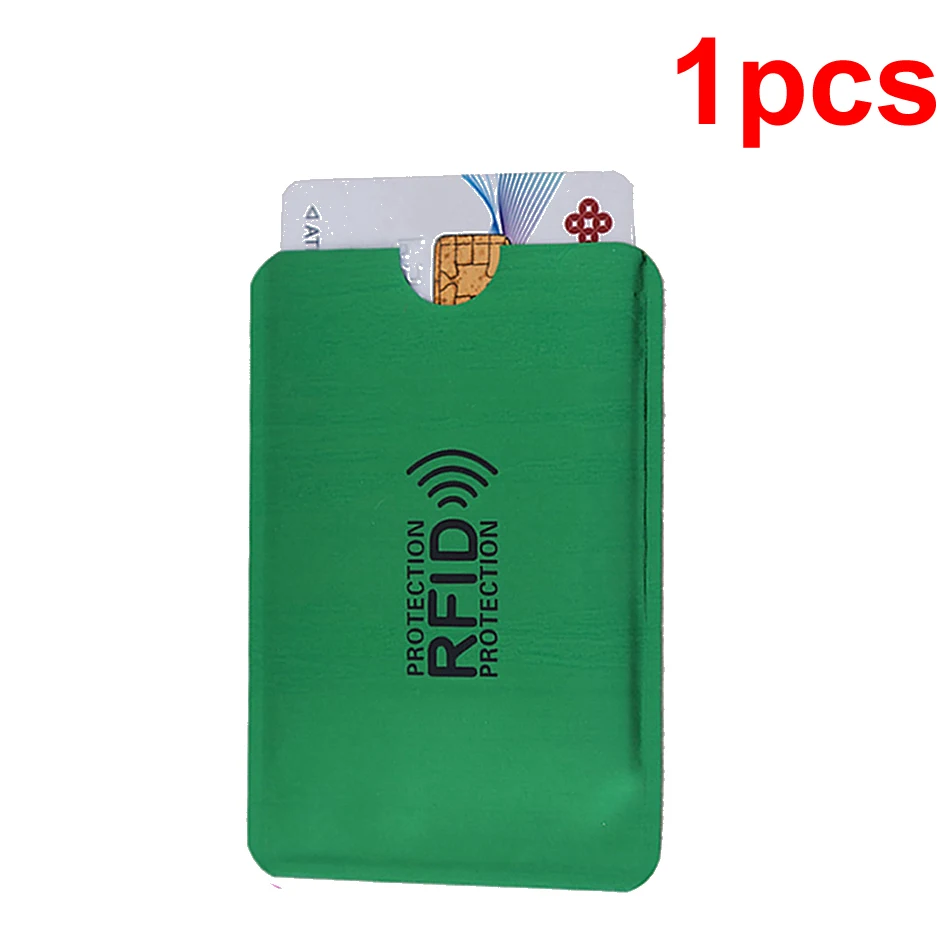 1pcs Анти Rfid кошелек Блокировка ридер замок банк держатель для карт Id банковский Чехол для карт металлический держатель для кредитных NFC алюминий 6*9,3 см - Цвет: 1pcs