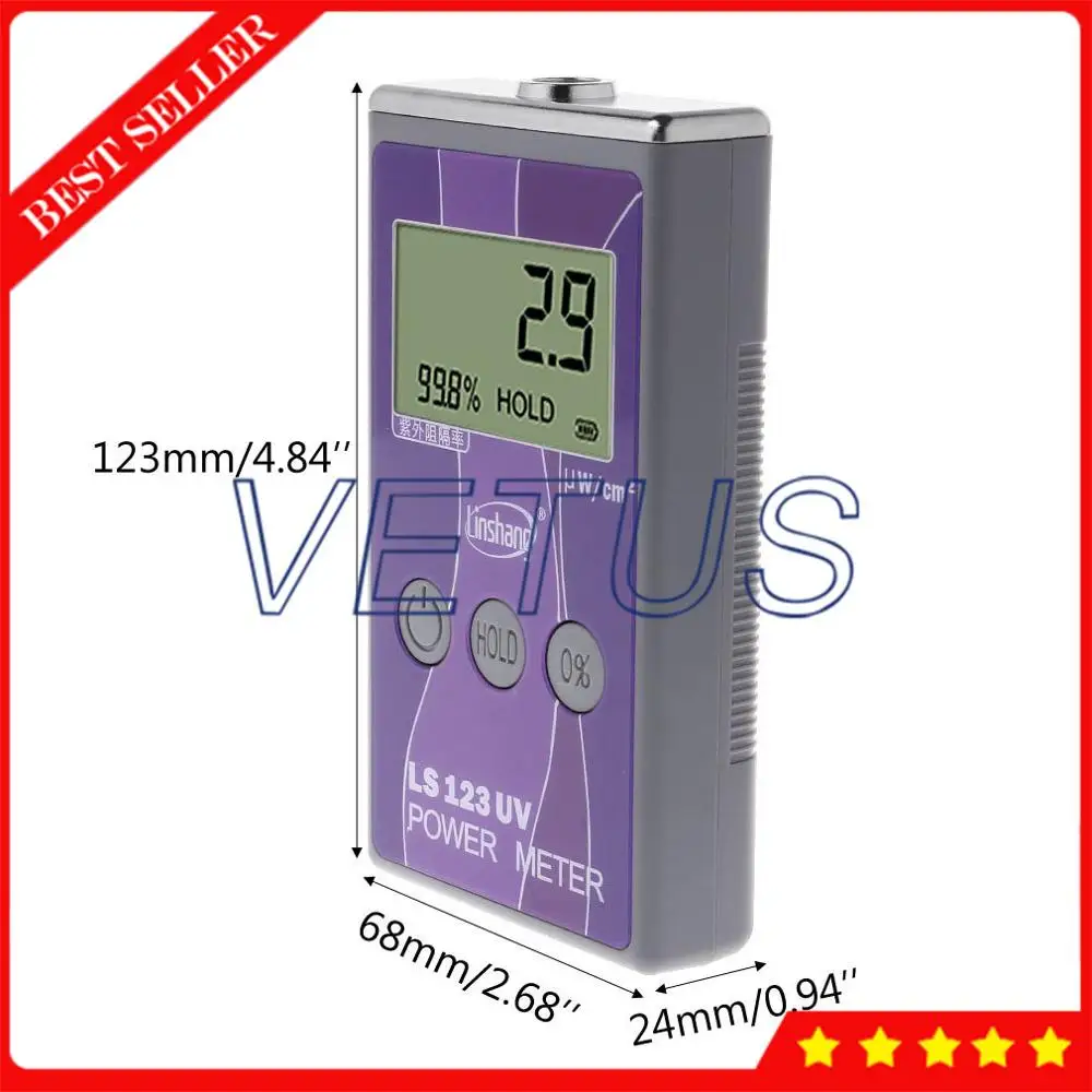 Портативный измеритель мощности УФ-излучения LS123 с измерительным прибором