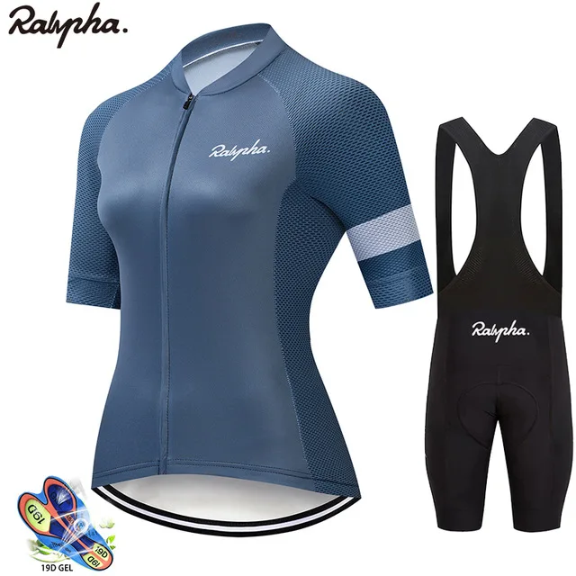 

Ralvpha Pro Team Cycling Jersey Set Women Summer Bike Clothes MTB Ropa Ciclismo Bicycle Uniforme Maillot Quick Dry 19D Gel Pad