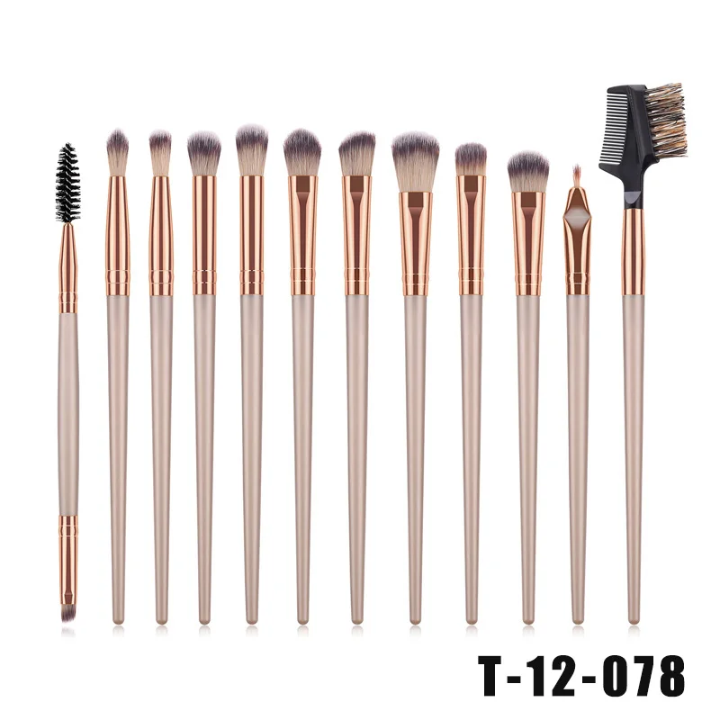 Лучшие 12 шт. набор кистей для макияжа многофункциональная пудра бровей Тени век