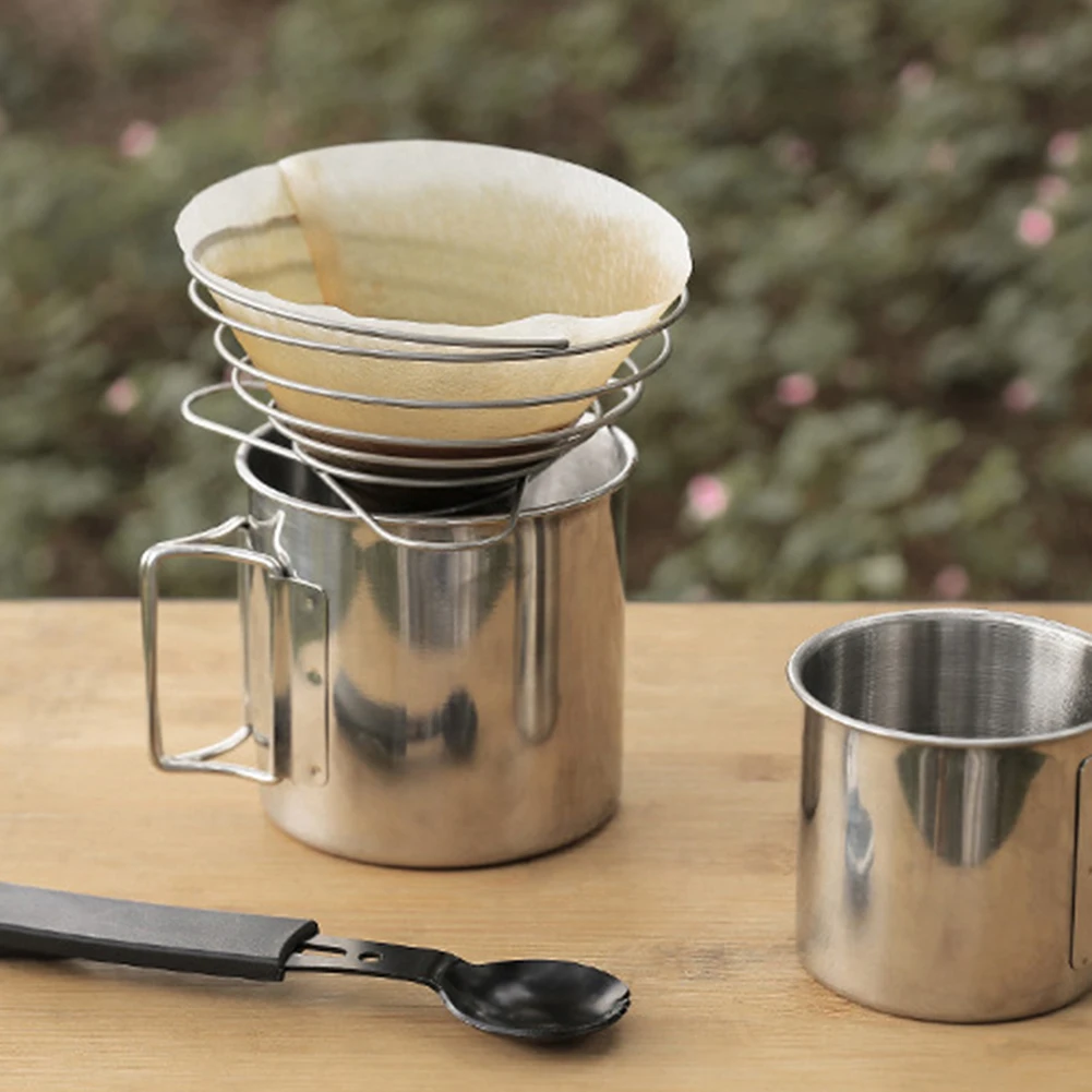 

Foldable Coffee Filter Holder Coffee Maker Stainless Steel Drip Coffee Tea Holder Reusable Stainless Steel Coffee Dripper