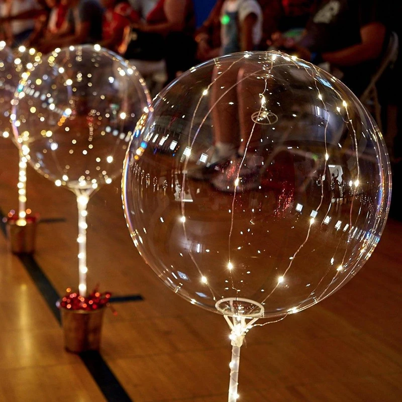 1 Набор светящихся светодиодных шаров прозрачные светящиеся воздушные шары bobo со