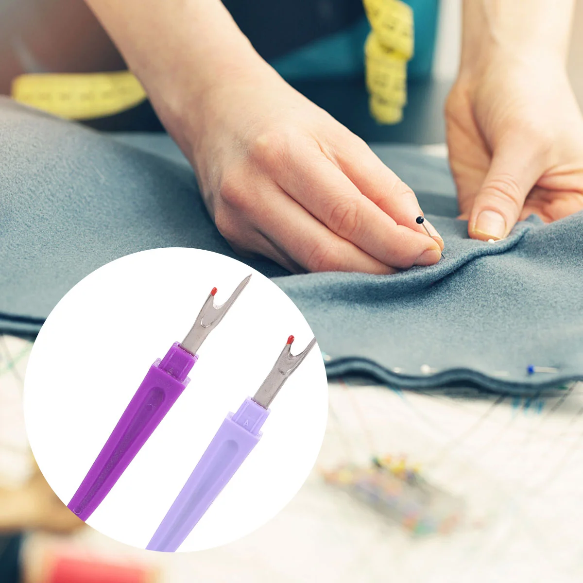 

4 шт. инструменты для вышивки, разборный шов, разборщик стежков с крышкой