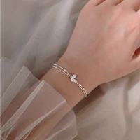 sweet jewelry butterfly charm bracelet for women new trendy elegant zircon bracelet fashion jewelry party gifts