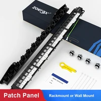 zoerax rackmount or wall mount 24 port keystone patch panel blank patch panel for keystone jackskeystone panel
