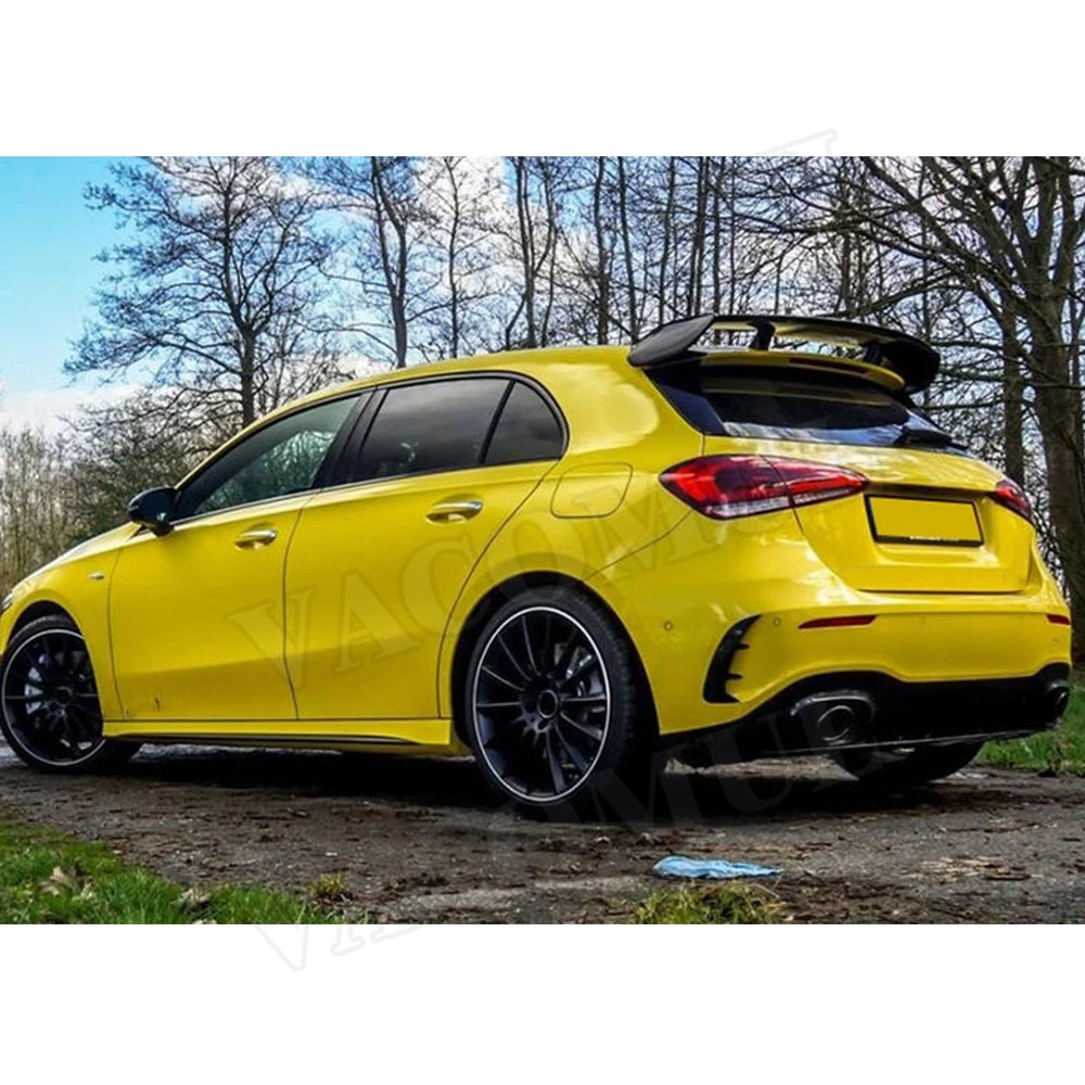 Черный Задний спойлер из углеродного волокна/АБС-пластика крылья для Mercedes Benz A