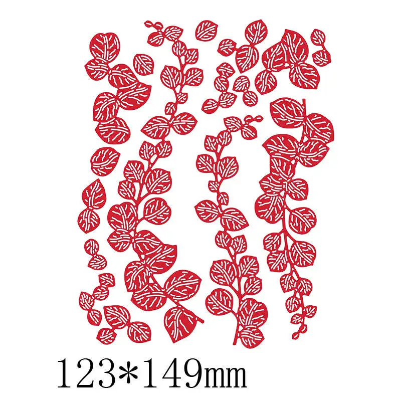 Штампы для вырезания листьев QWELL скрапбукинга и изготовления открыток тиснения