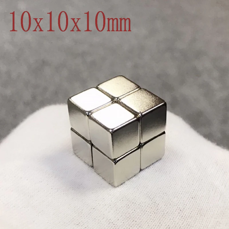 4-8 шт. 10x10x10 мм неодимовый магнит N35 квадратный Постоянный Блок NdFeB сильный