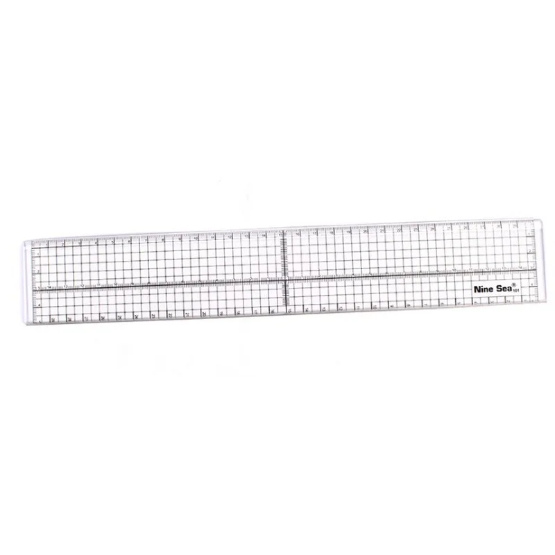 Фиксированная металлическая линейка длиной 30 см из нержавеющей стали