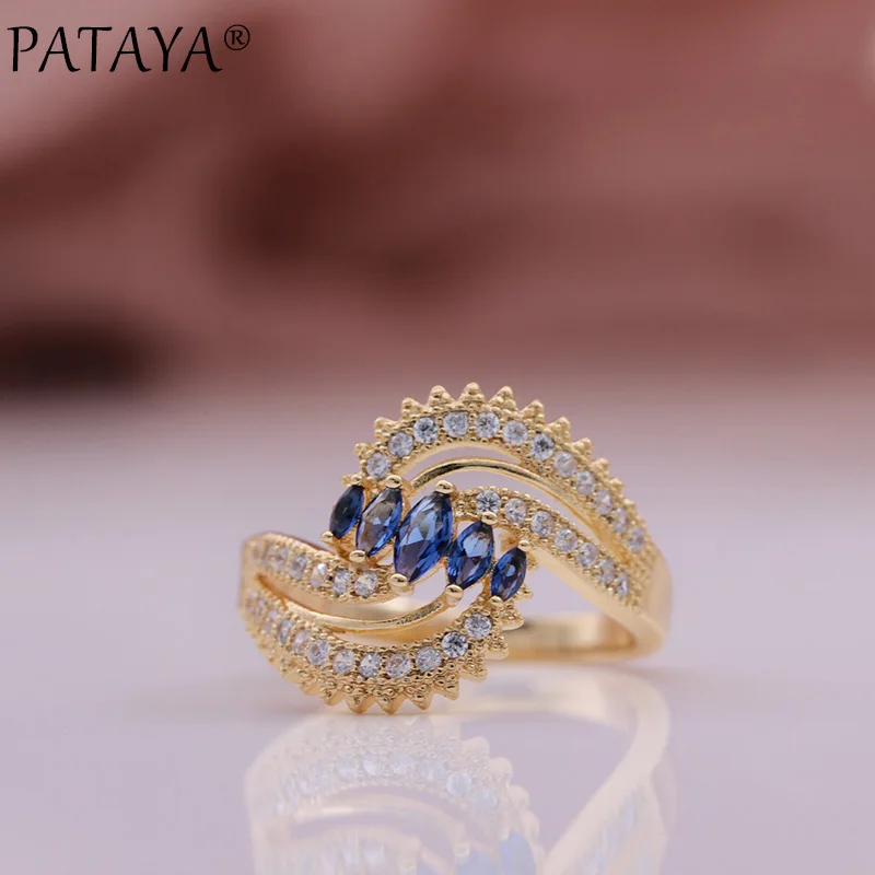 Новинка металлические кольца PATAYA с инкрустацией микро-воском рисунком конский
