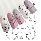 1 шт. белые черные наклейки для ногтей водные переводные наклейки декоративные Слайдеры для Типсы для ногтей сделай сам LASTZ634-658