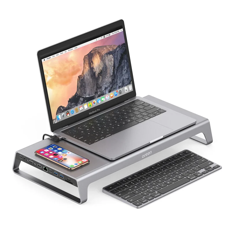 

Desktop Computer 11 in 1 Hubs Adapter Connector Docking Station Type C Wireless Charger Dock Hubs Usb Type c Docking Station