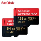 Двойной Флеш-накопитель SanDisk Extreme PRO Micro SD карты 128 Гб 64 Гб оперативной памяти, 32 Гб встроенной памяти, 512 ГБ 256 г 400 г Micro SD 128 ГБ флэш-памяти SD карты U3 4K V30, мicro SD, TF карты