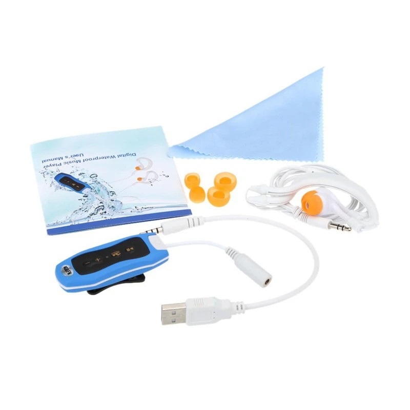 4GB IPX6 Sport Waterproof MP3 Player FM Radio for Swimming/ Running Underwater Jogging/ SPA+ Earhook Headset Earphone | Электроника