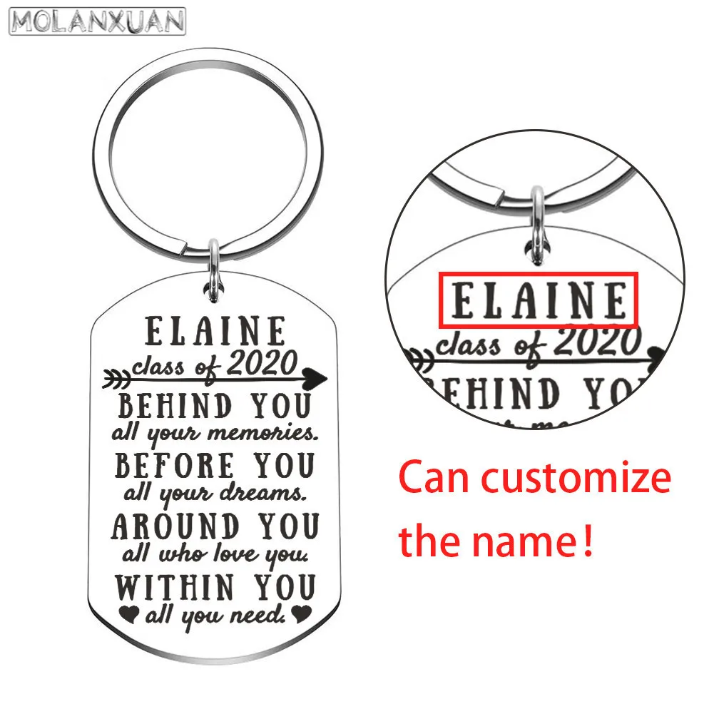 

Graduation Gifts Keychain for Son Daughter Inspirational Keyring Birthday Gifts for Women Men Girl Boy Daughter From Dad Mom