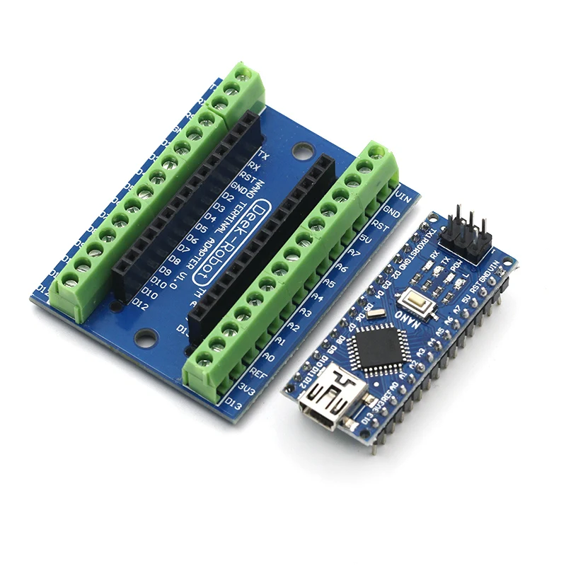 Стандартная Клеммная плата адаптера для Arduino Nano 3,0 V3.0 AVR ATMEGA328P ATMEGA328P-AU модуль расширения