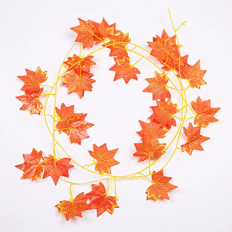 Окно осенние листья гирлянда в виде кленового листа венок искусственная