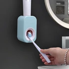 Автоматический Дозатор зубной пасты, пыленепроницаемый держатель для настенная подставка для зубных щеток, стойка для зубных паст для хранения зубной пасты в ванной комнате