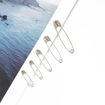 Hot Sale 50/100Pcs Safety Pins DIY Sewing Tools Accessory Silver Metal Needles Large Safety Pin Small Brooch Apparel Accessories 5