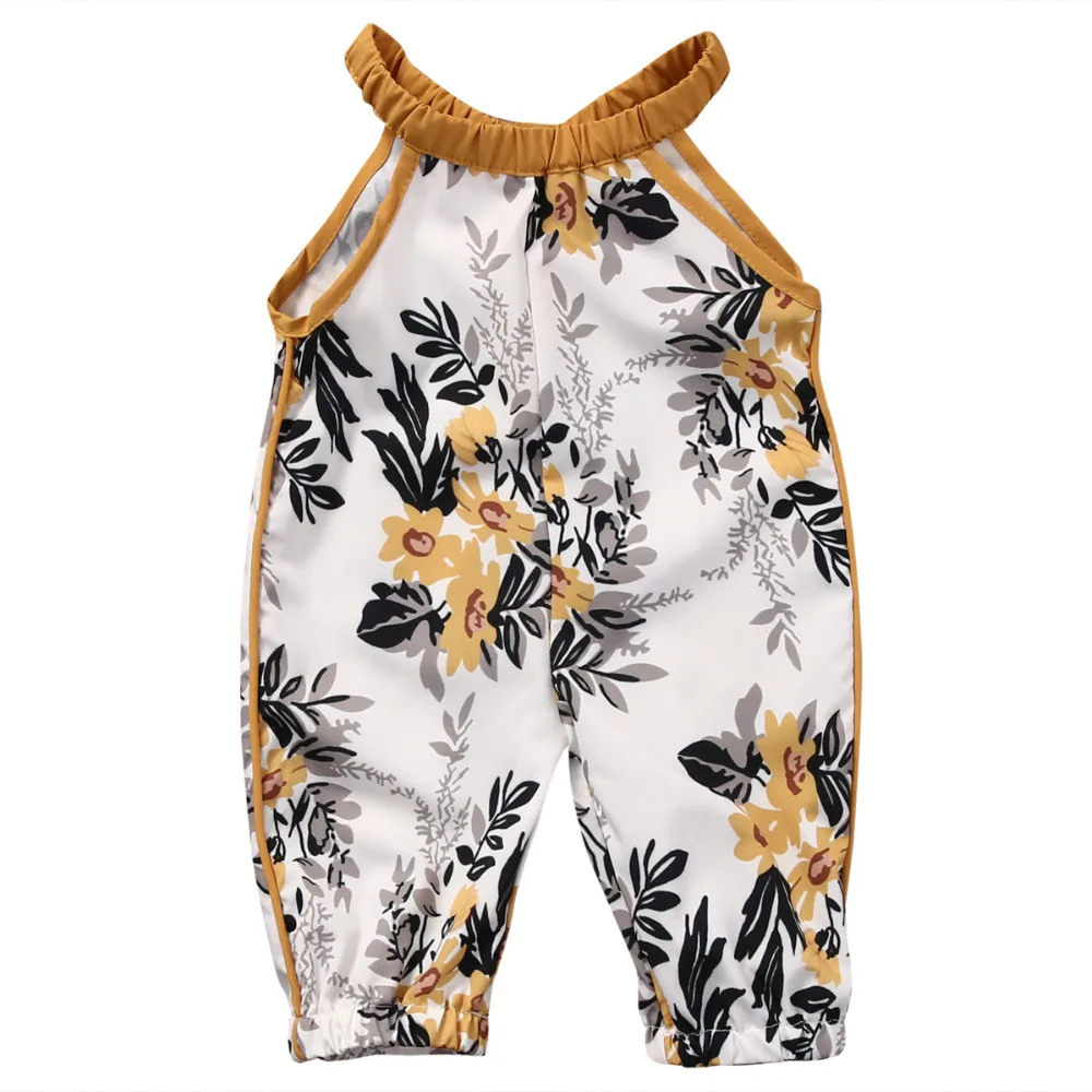 Комбинезон детский без рукавов с цветочным принтом 2019 | Детская одежда и обувь
