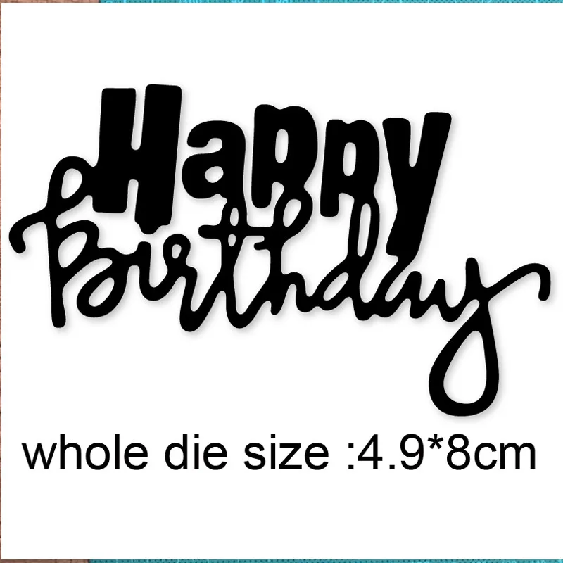 

metal cutting dies Letter Happy Birthday die cut Scrapbooking dies paper card making craft knife mould blade punch stencils dies
