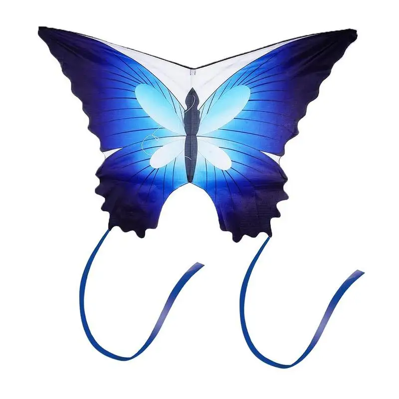 Креативный воздушный змей с длинным хвостом и синей бабочкой 30 метров одной