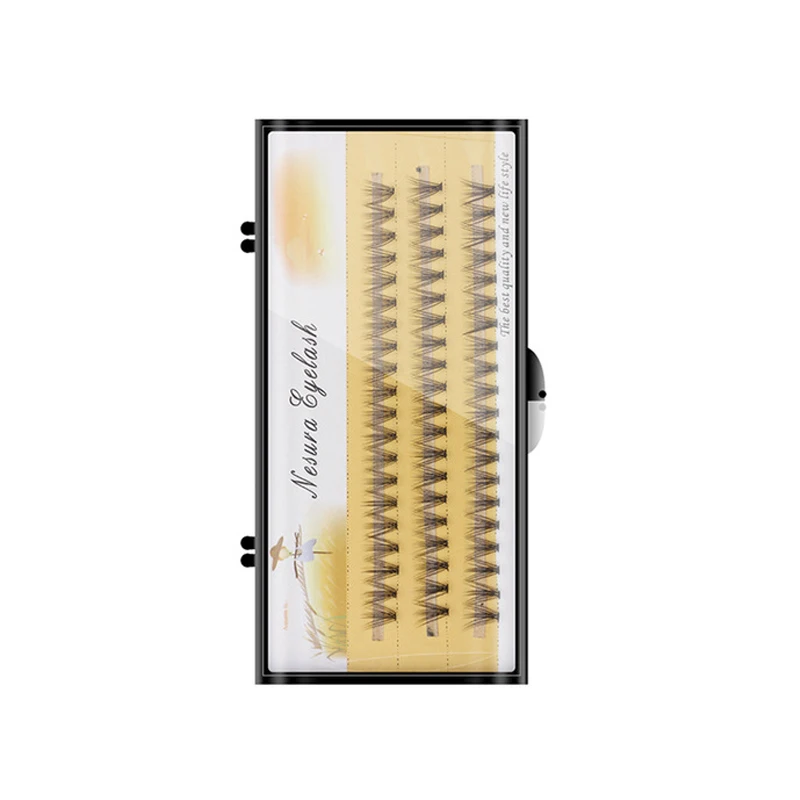 

60 knots/Case Natural False Eyelash Extension Makeup 10D Mink Individual Faux Eye Lashes Professional Fake Grafting Cilia