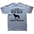 Футболка с надписью никогда не недооценивать старика, футболка с принтом собаки, папы, подарок на день рождения, футболки с коротким рукавом