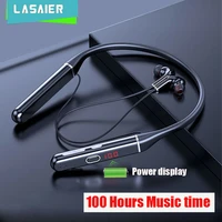 100 hours playback wireless bluetooth earphones magnetic sports running headset ipx5 waterproof sport earbuds noise reduction
