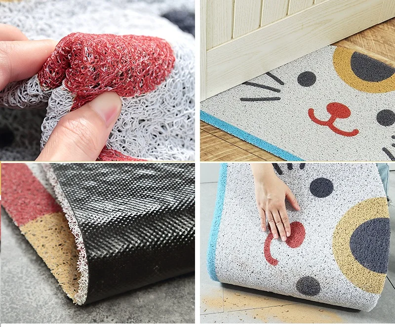 Полукруглый Коврик для двери ленивый кот царапает износостойкий