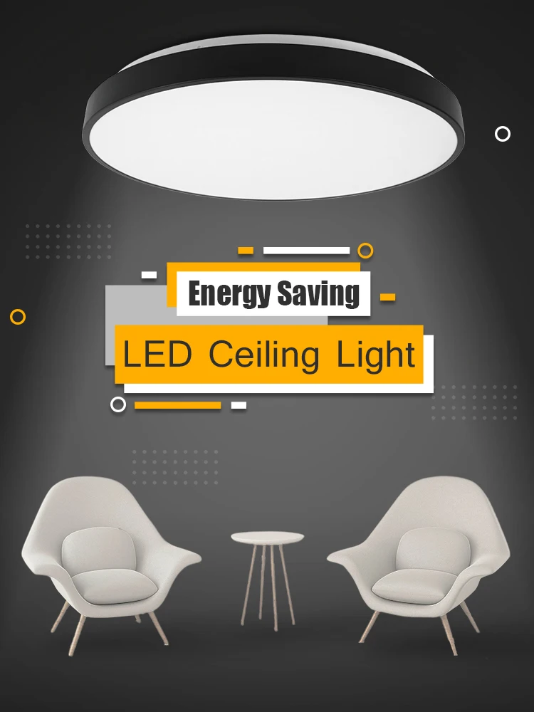 

Ultra-Thin LED Ceiling Lamps for Home LED Ceiling Light with Optical Lens 12W 18W 24W 36W Ceiling Lighting Fixture White