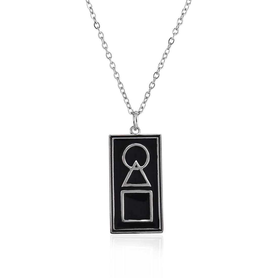 

20pcs Skwid Game Necklace Enamel Skwid Game Symbol Pendant Classic Minimalist Necklace Movie Jewelry Wholesale