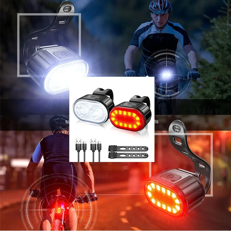 

Задний светодиодный фонарь для велосипеда, аккумуляторная лампа USB, водонепроницаемый свет, велосипедные аксессуары, алюминиевый сплав, 2/1 ...