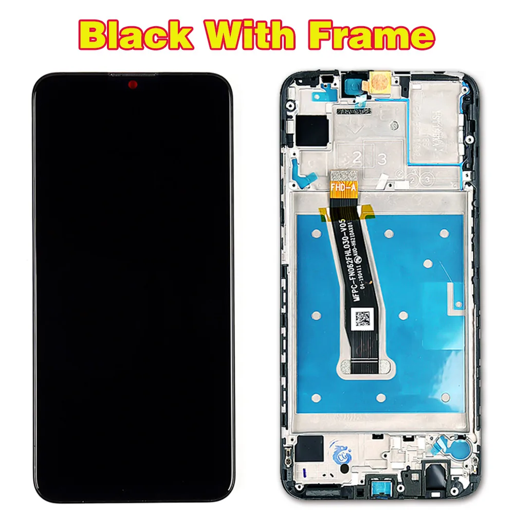 6 21 inch for huawei p smart 2019 pot lx1 l21 lx3 lcd display touch screen digitizer assembly frame for huawei p smart 2019 free global shipping