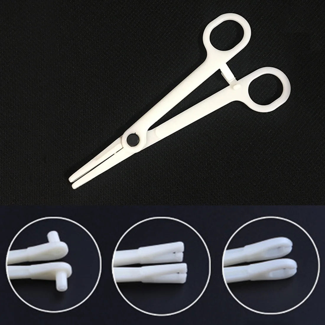 

2021 Hot Sale Profession Plastic Open Tongue Piercing Forcep Clamp Body Ear Nose Disposable Body Piercing Plier Round Tool