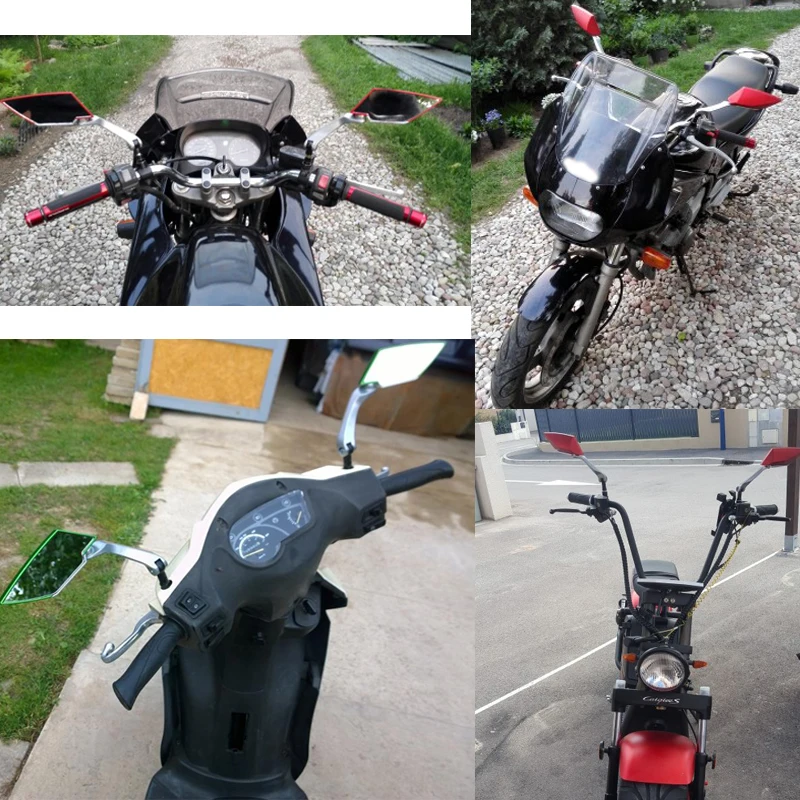 10мм8мм CNC Unviersal части ATV Кафе Racer мотоцикл зеркало заднего вида зеркала для