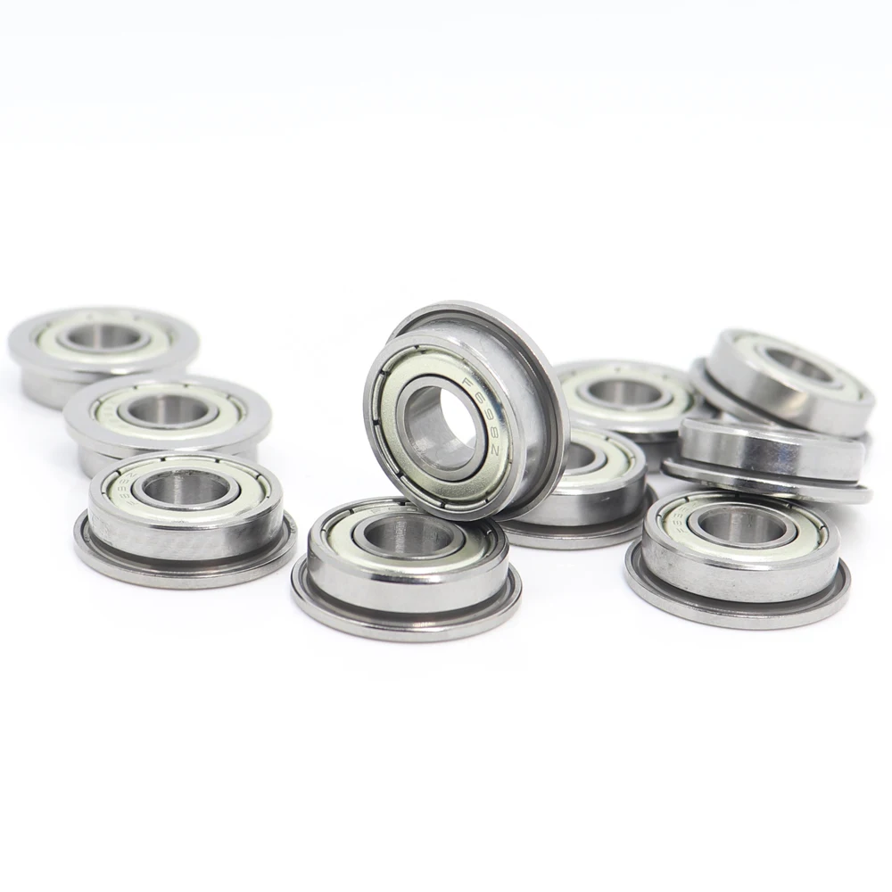 

10PCcs F698ZZ Flange Bearing 8*19*6 mm ABEC-1 F698 Z ZZ Flanged Ball Bearings F619/8ZZ 698zz