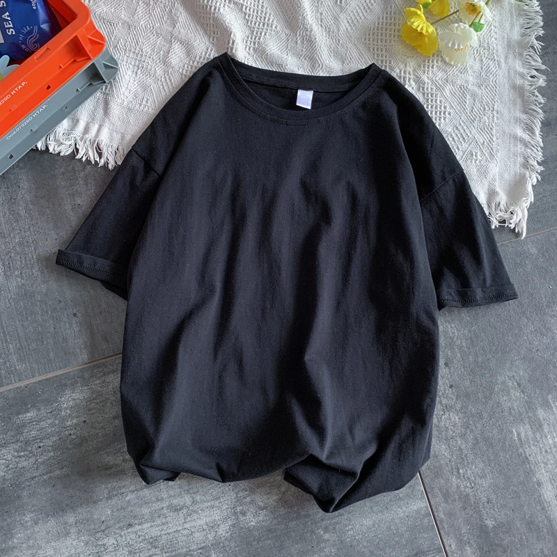 

Harajuku flower T-shirt Streetwear large summer short-sleeved T-shirt loose cotton shirt HipHop