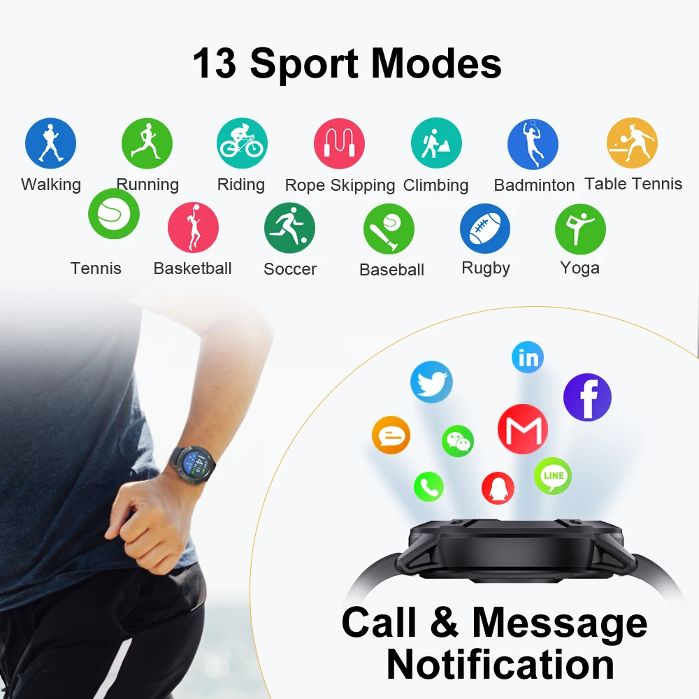 Cubot N1 Смарт Часы Муржские Наручные Защита от воды 5ATM с Кислородом в крови