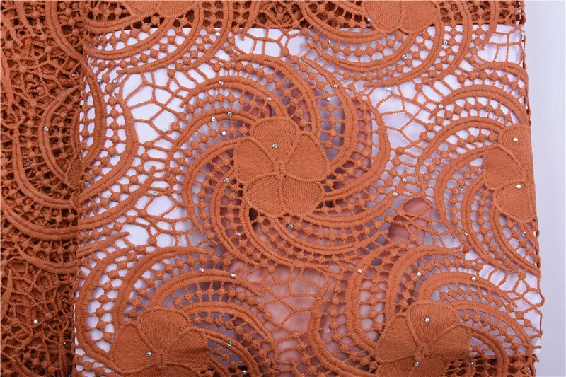 Африканская чистая белая кружевная Водорастворимая ткань новейшая